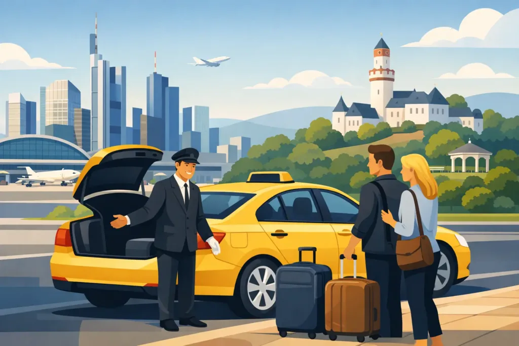 Taxi nach Bad Homburg: Planung, Preis, Abholung